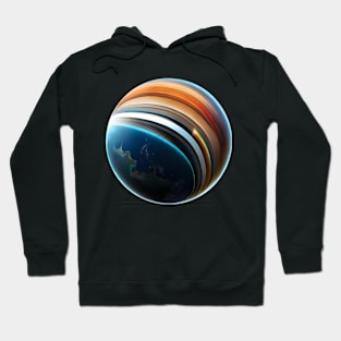 Marble Planets of the  Solar System Hoodie